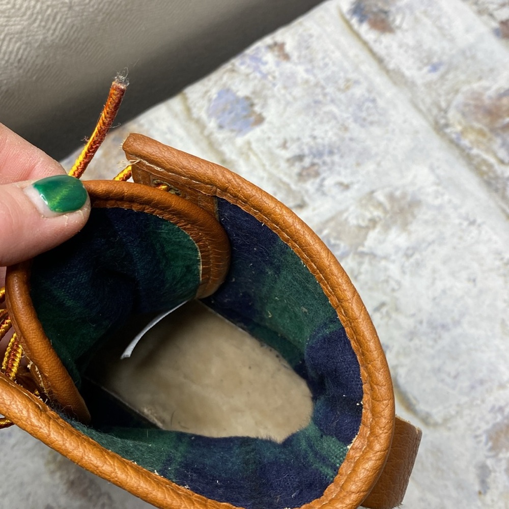 LL Bean Plaid Lined Bean Boots - Picture 5 of 7